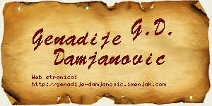 Genadije Damjanović vizit kartica